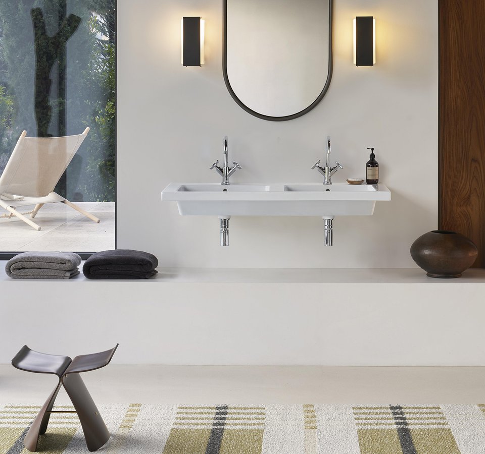 GSI Norm umywalka 125x50 cm prostokątna ścienna-meblowa-podwójna biała 8627111