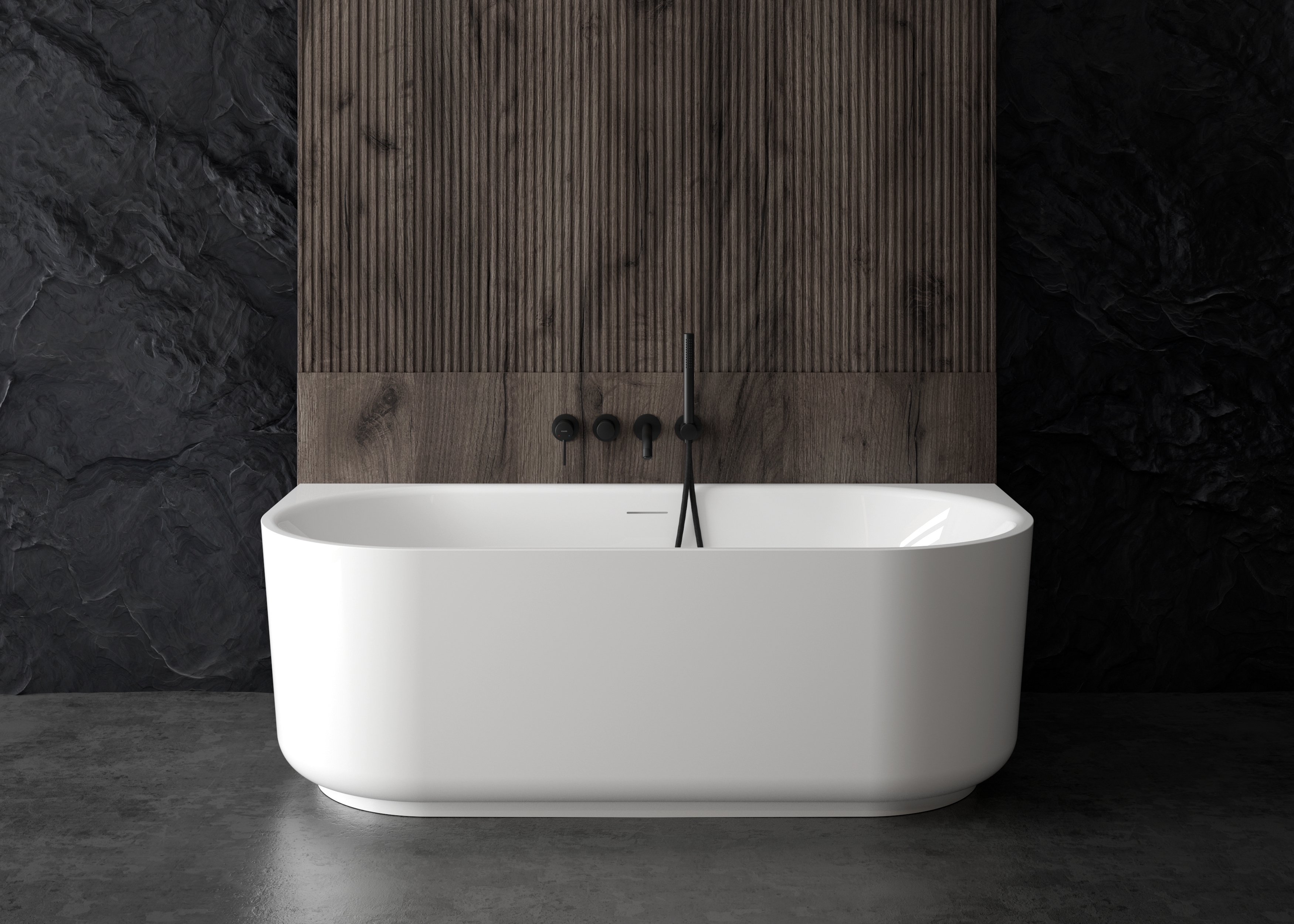 Ksuro 01 bateria wannowo-prysznicowa podtynkowa 4-otworowa czarny mat 13001030 - Wysyłka w 24h