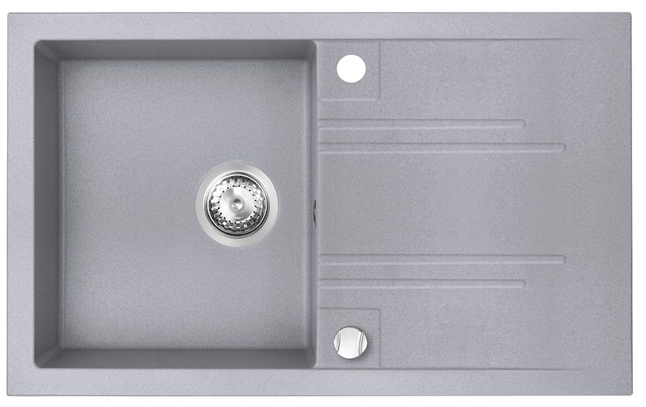 FDesign Carioca zlewozmywak granitowy 78x48 cm szary FD9-13-4878-44