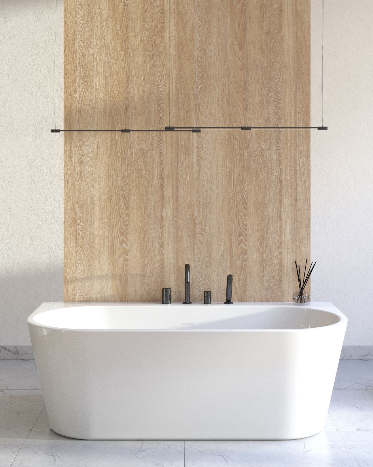 Oltens Hulda wanna przyścienna 170x80 cm biała 12021000 - Wysyłka w 24h