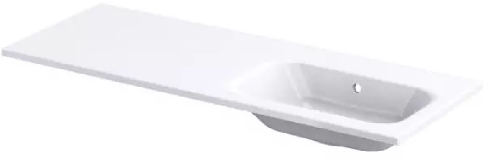 Oristo Uni umywalka 121x46 cm prostokątna meblowa biała UME-AR-120-92-P-BO