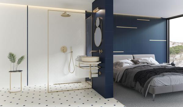 Paradyż Urban Colours płytka ścienna 29,8x89,8 cm niebieski mat