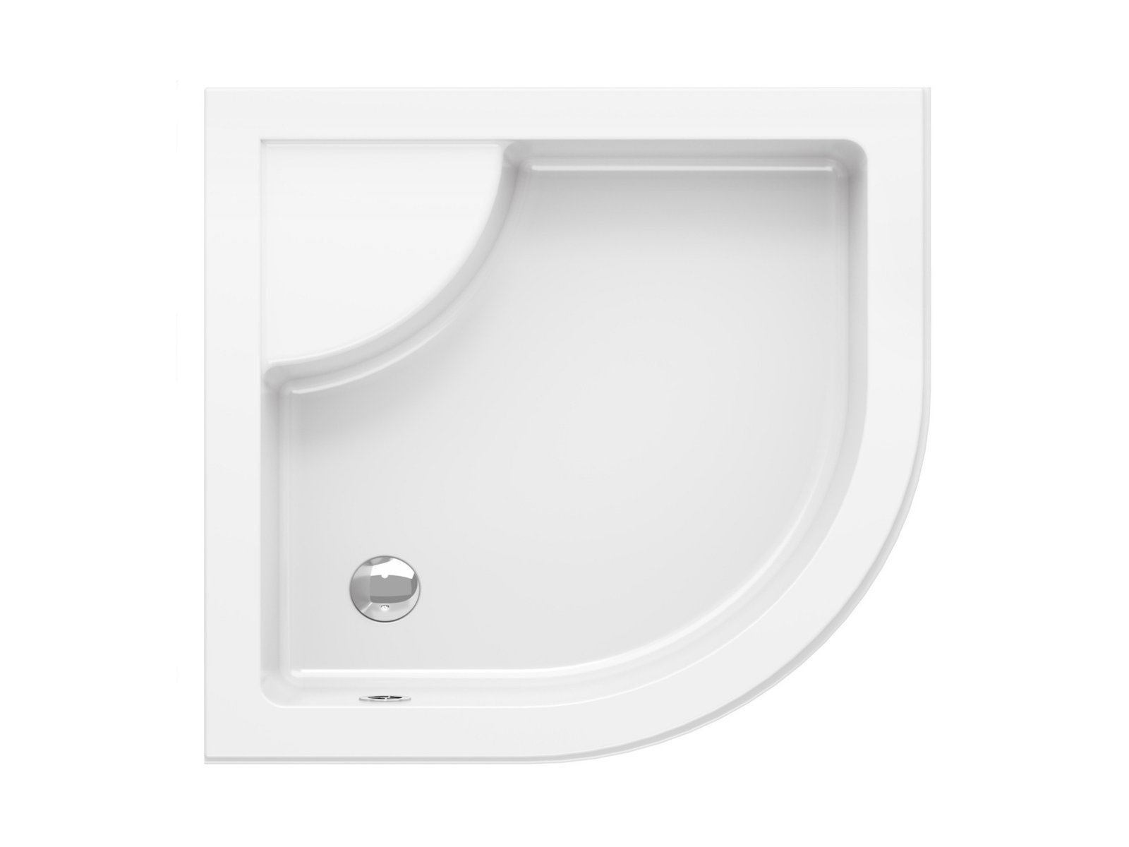 Ravak Sabina-80 LA brodzik 80x80 cm półokrągły głęboki z siedziskiem biały GPX11004