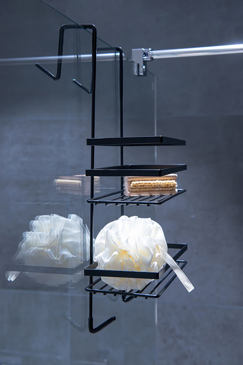 AWD Interior półka łazienkowa 25 cm podwójna czarna AWD02081778