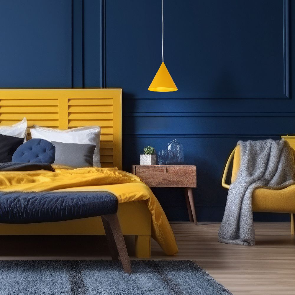 TK Lighting Cono lampa wisząca 1x15 W żółta 10077