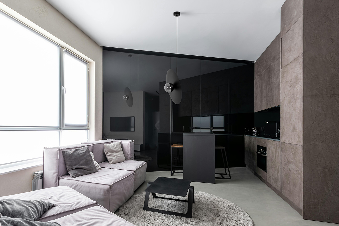 Kaja Fermi lampa wisząca 1x10 W czarna-grafitowa K-5382