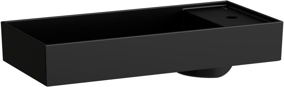 Laufen Kartell umywalka 75x35 cm prostokątna nablatowa czarny mat H8123327161111