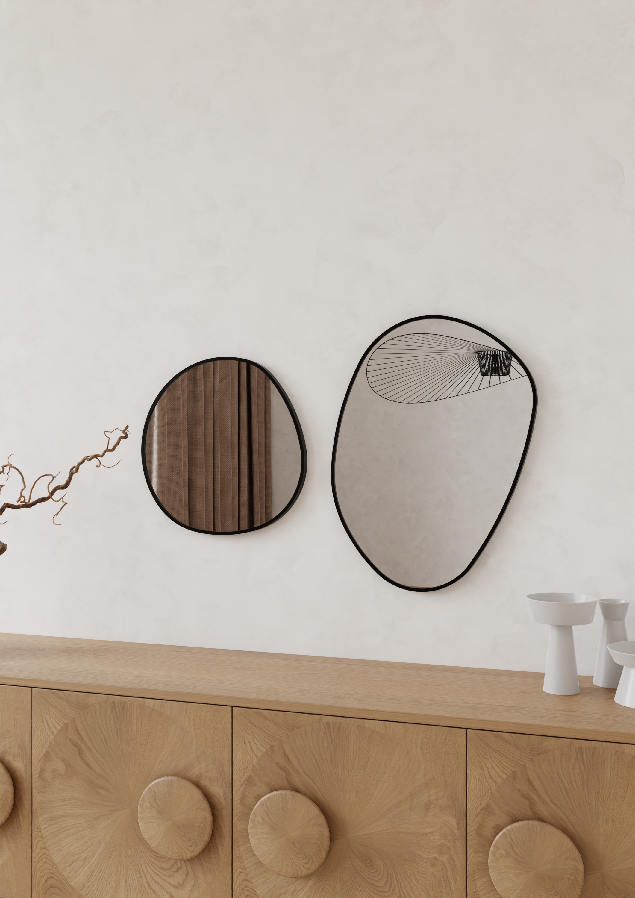 Dubiel Vitrum Fly lustro 55x72 cm czarny