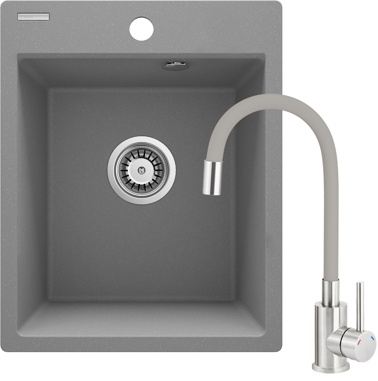 Deante Corio zlewozmywak z baterią szary ZRCPS103 - Wysyłka w 24h