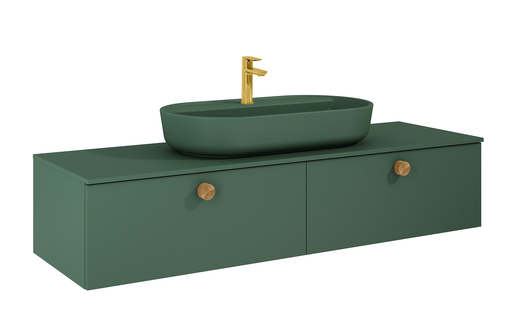 Elita Look Slim szafka 160 cm podumywalkowa wisząca forest green matt RE081604027010