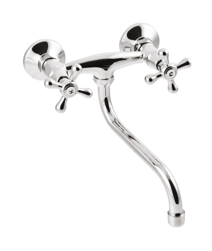 Invena Roma bateria kuchenna ścienna chrom BC-22-00S