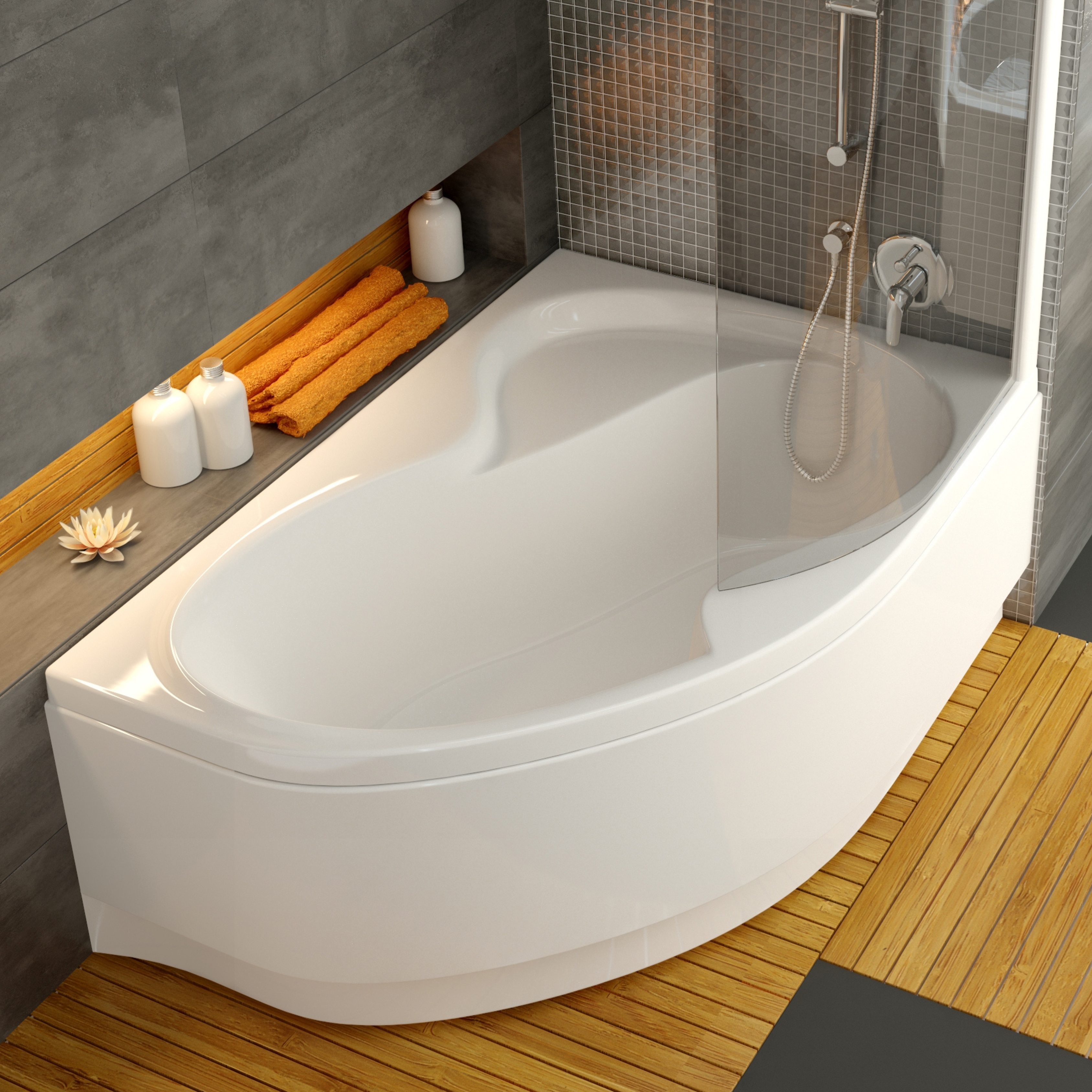 Ravak Rosa II wanna narożna 150x105 cm prawa biała CJ21000000