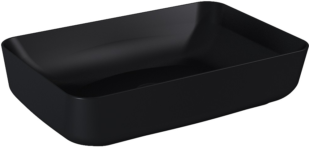 Elita Nomia umywalka 50x39 cm prostokątna nablatowa black matt RE040500057160
