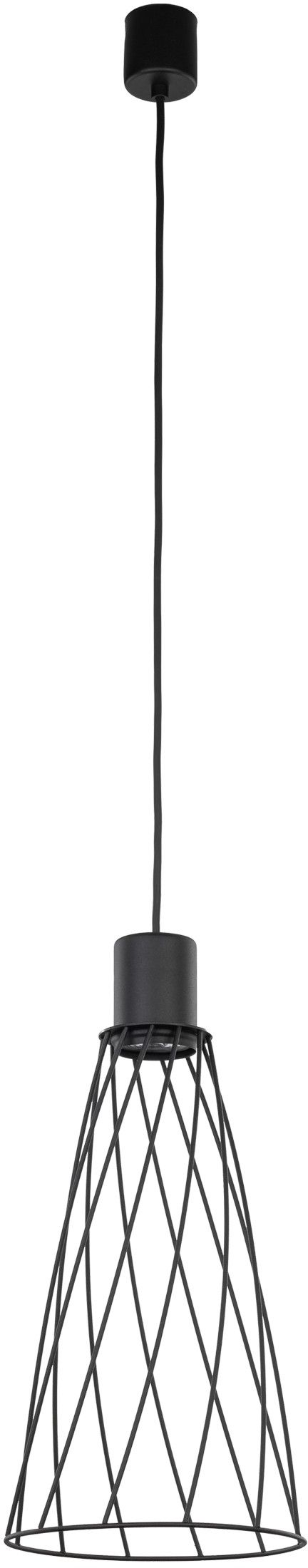 TK Lighting Modesto lampa wisząca 1x10 W czarna 10161