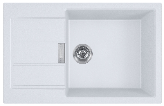 Franke Sirius 2.0 zlewozmywak Tectonite 78x50 cm biały 143.0618.580