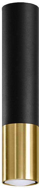 Sollux Lighting Loopez lampa podsufitowa 1x40W czarna/złota SL.0951