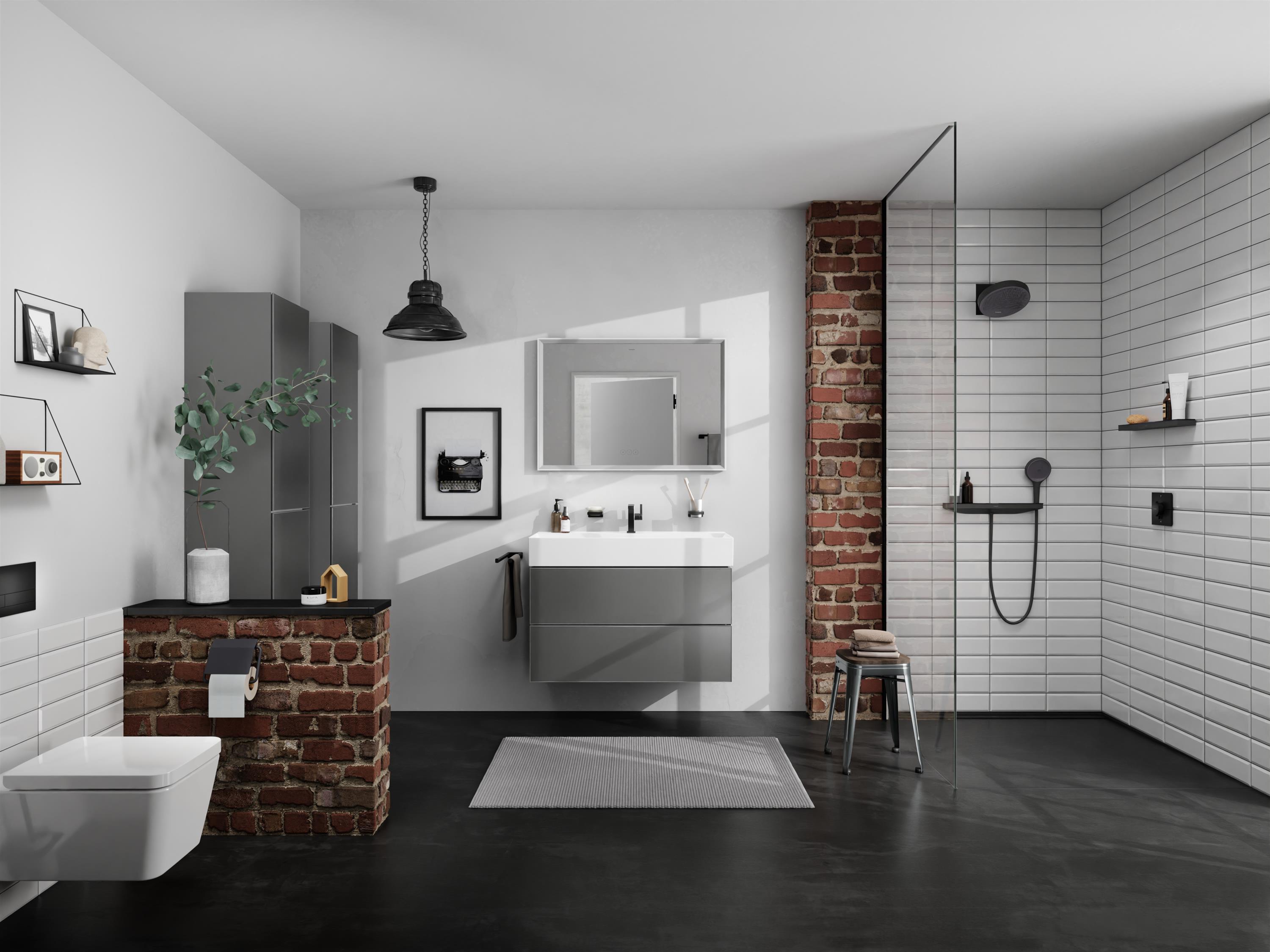 Hansgrohe Xarita E lustro 100x70 cm z oświetleniem LED biały mat 54986700