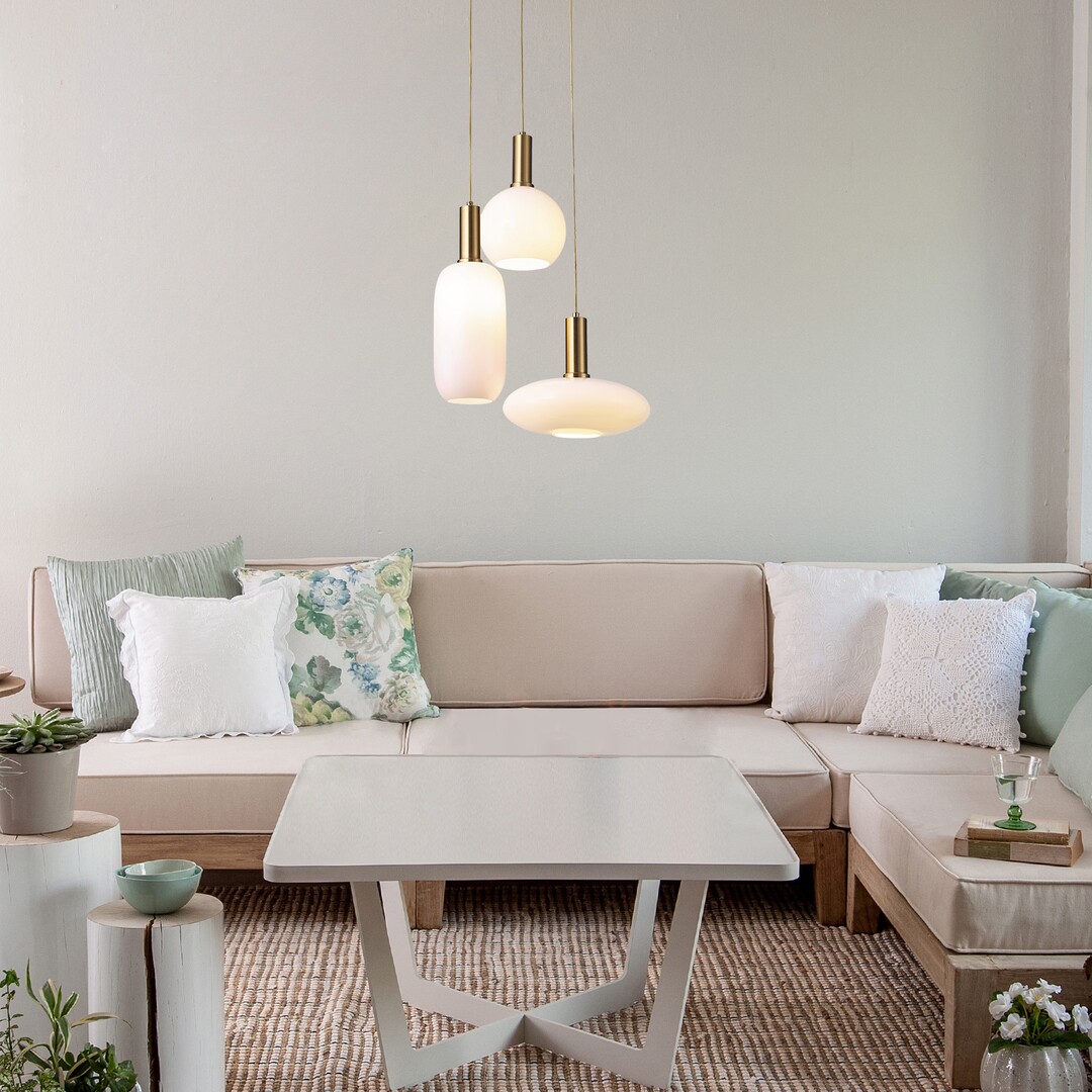 Rabalux Sinopia lampa wisząca 3x60 W złota-opal 5225 - Wysyłka w 24h