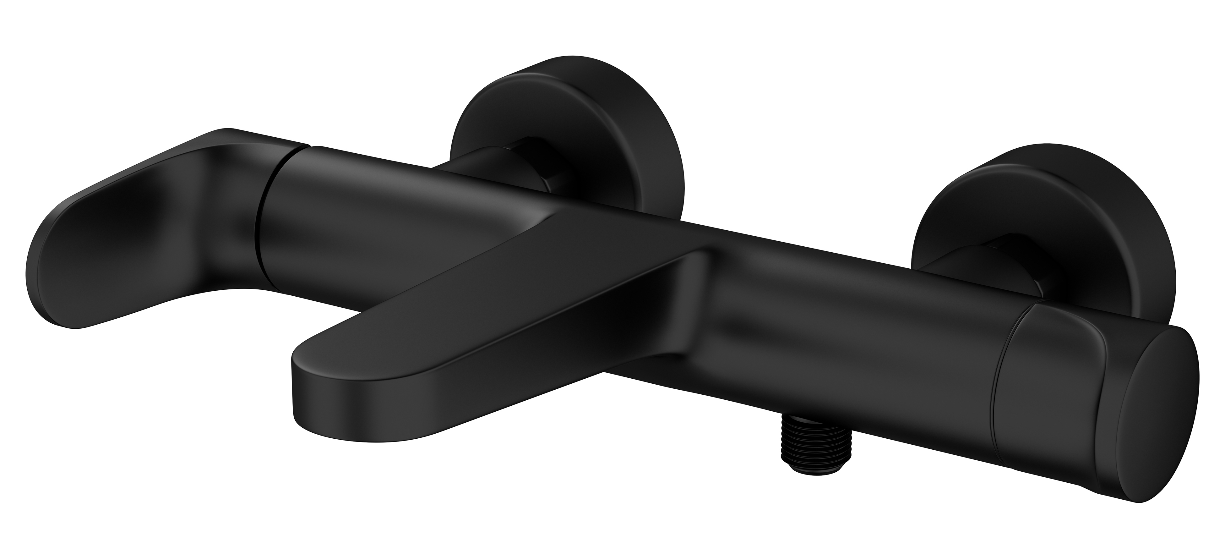 Cersanit Inverto bateria wannowo-prysznicowa ścienna czarna uchwyty 2 Design in 1 czarny i złoty S951-314