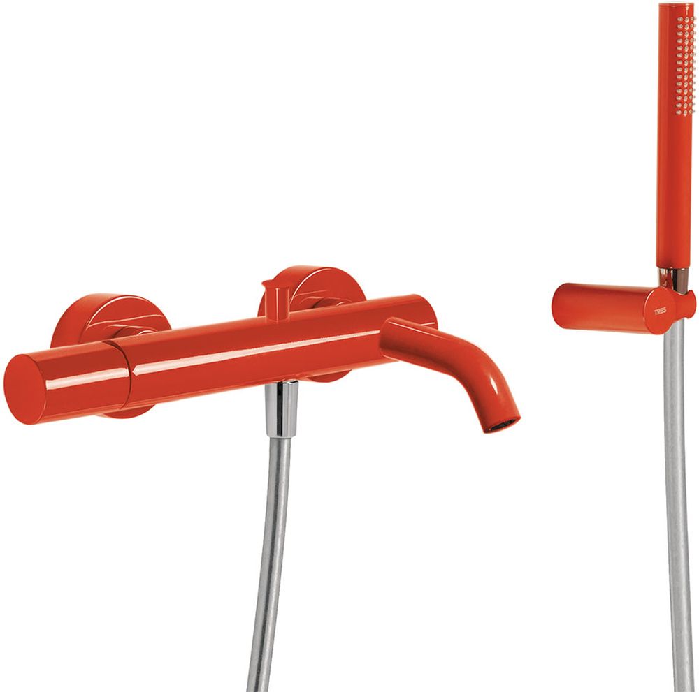 Tres Study Exclusive bateria wannowo-prysznicowa ścienna czerwona 261.170.01TRO