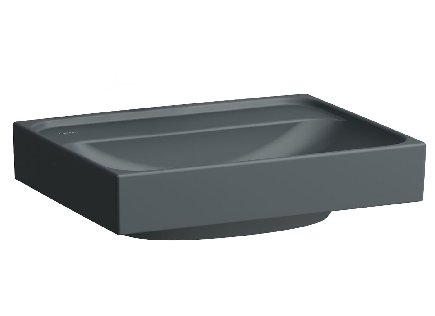 Laufen Meda umywalka 45x35 cm prostokątna ścienna-meblowa grafit mat H8151117581091