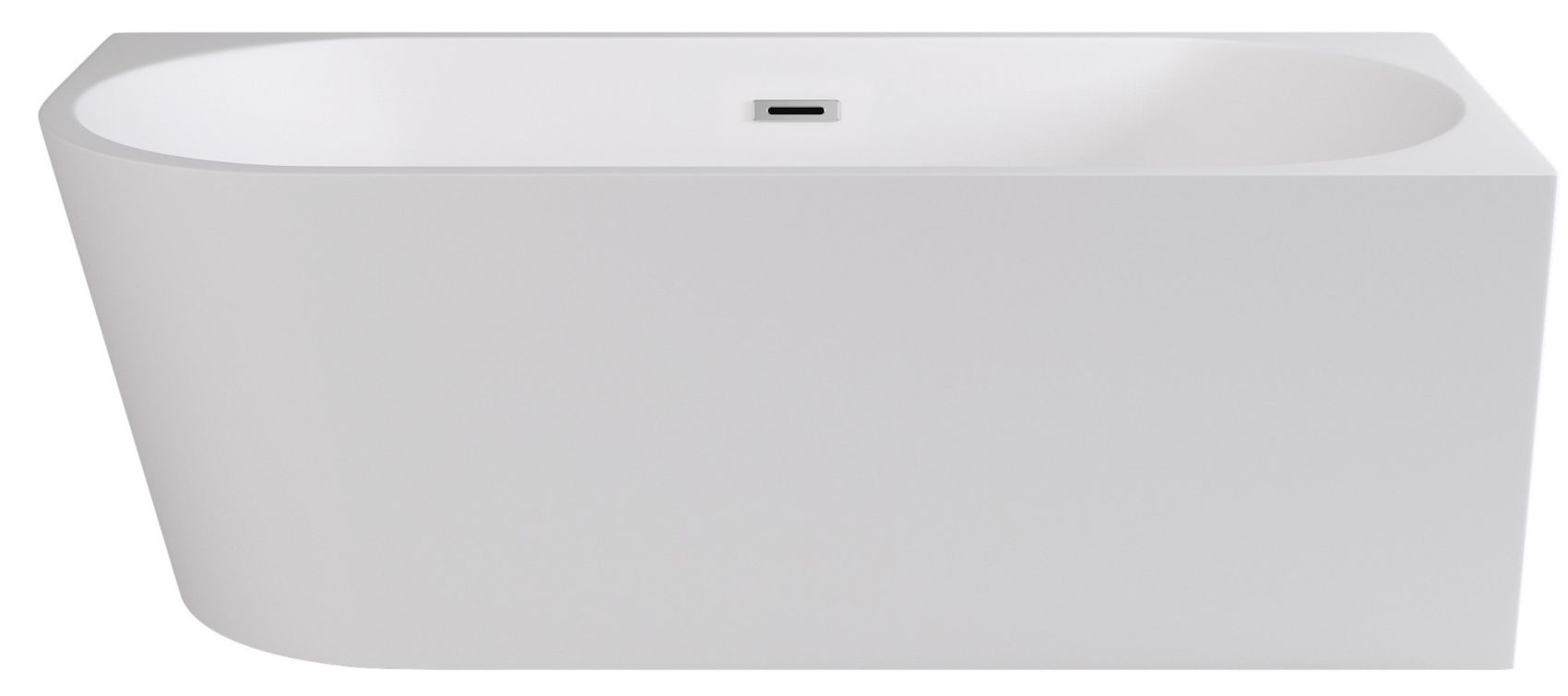 Besco Zoya wanna przyścienna 170x80 cm prostokątna biała-czarna-dwukolorowa #WAS-170-ZPC