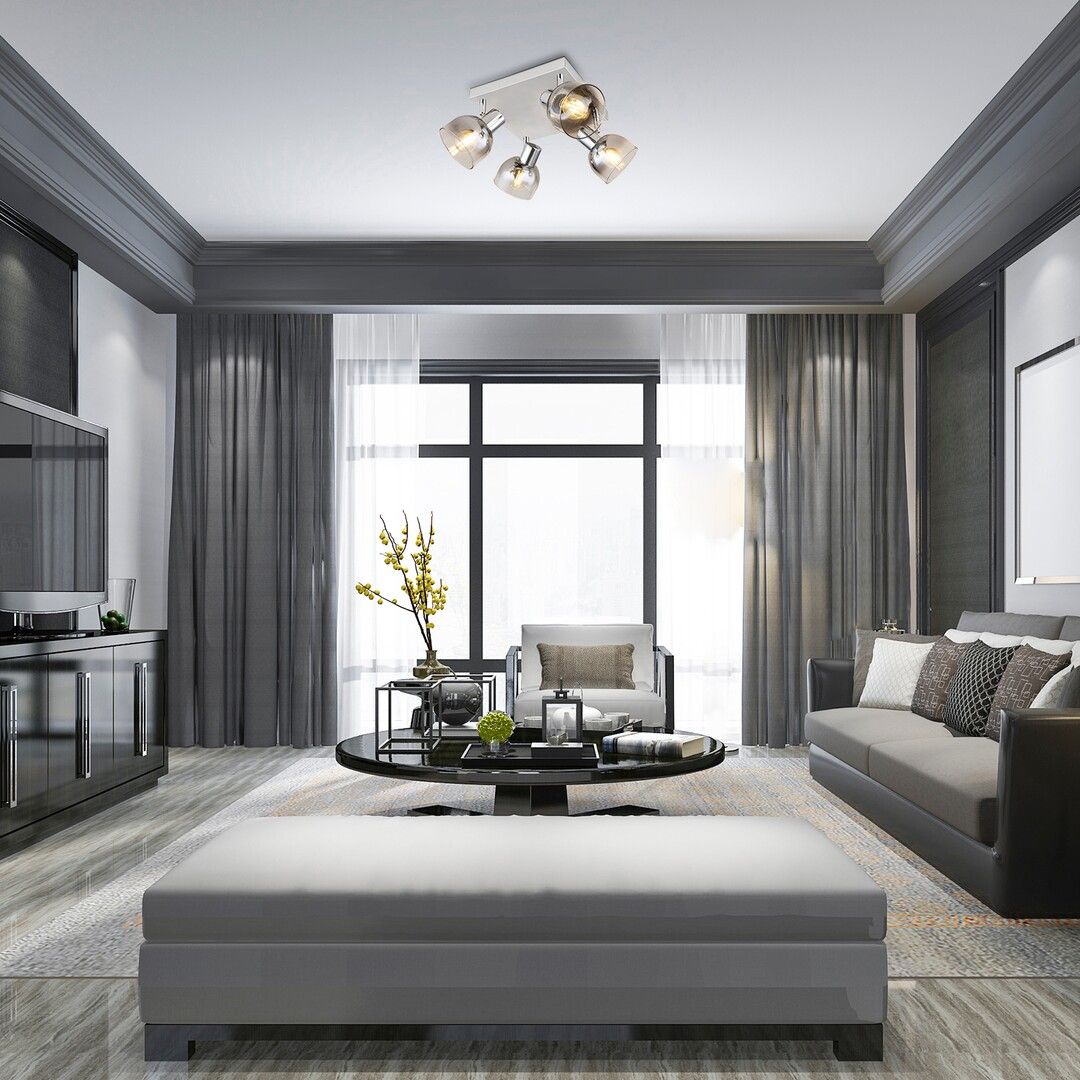 Rabalux Tarien lampa podsufitowa 4x40W chrom/przydymiony 3250