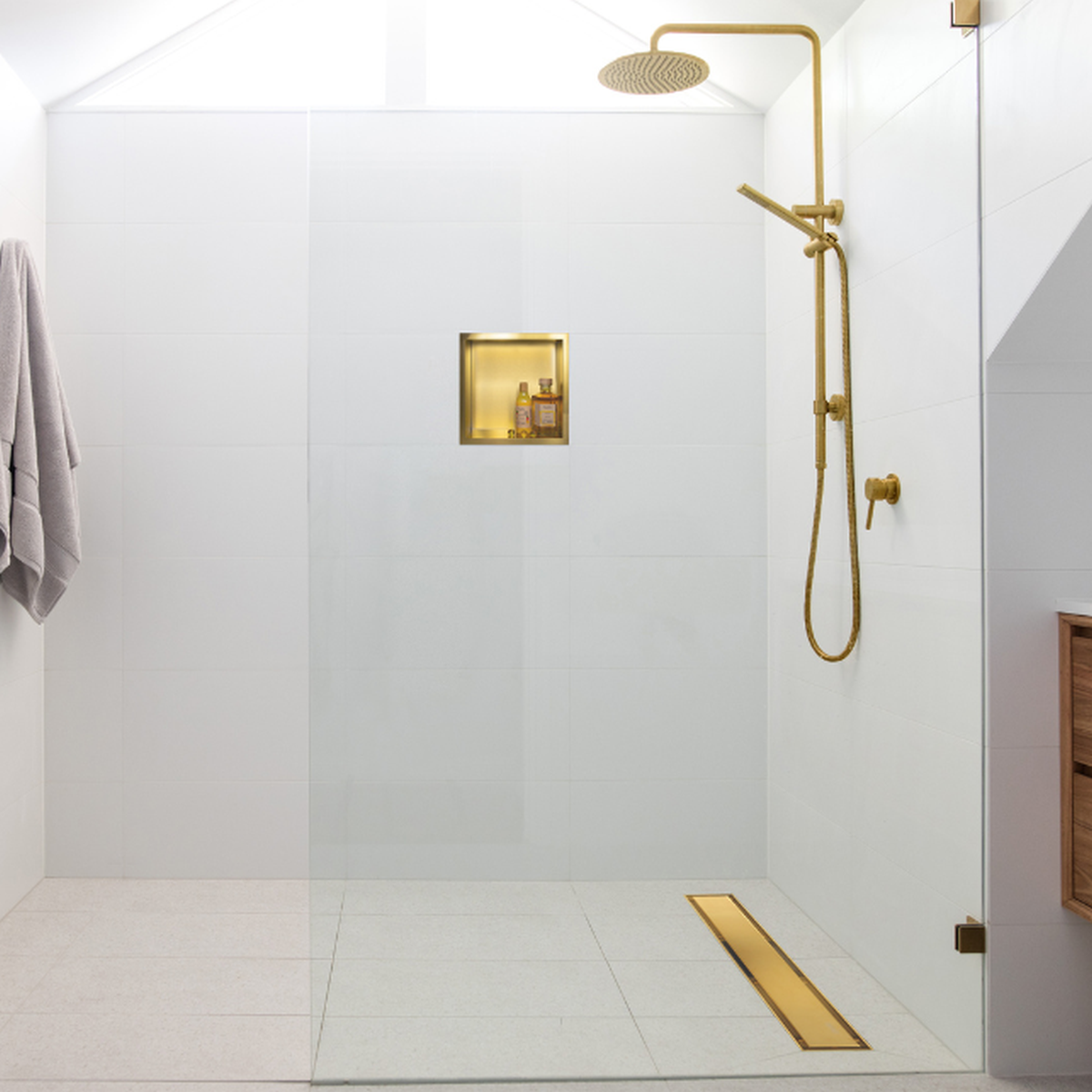 Balneo Duplex Next Gold odpływ liniowy 70 cm złoty BR-70N