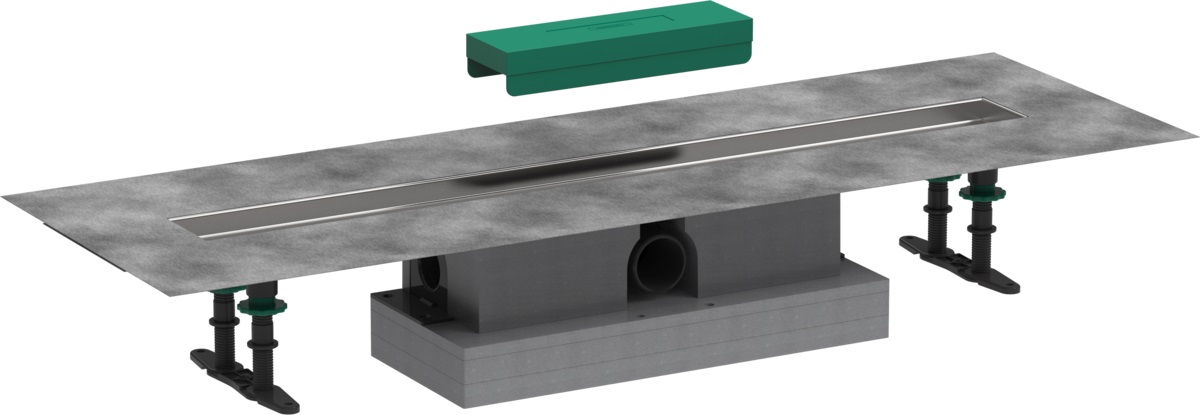 Hansgrohe uBox Universal kompletny zestaw do montażu standardowego odpływu liniowego 80 cm do wyłożenia płytkami 56024180