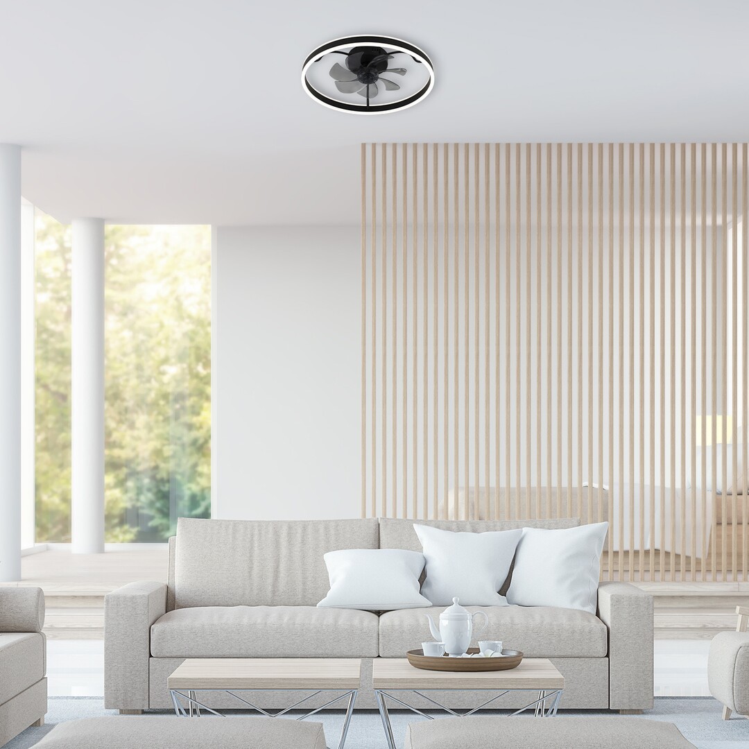 Rabalux Fanfy plafon 1x40 W z wentylatorem biały-czarny 71336