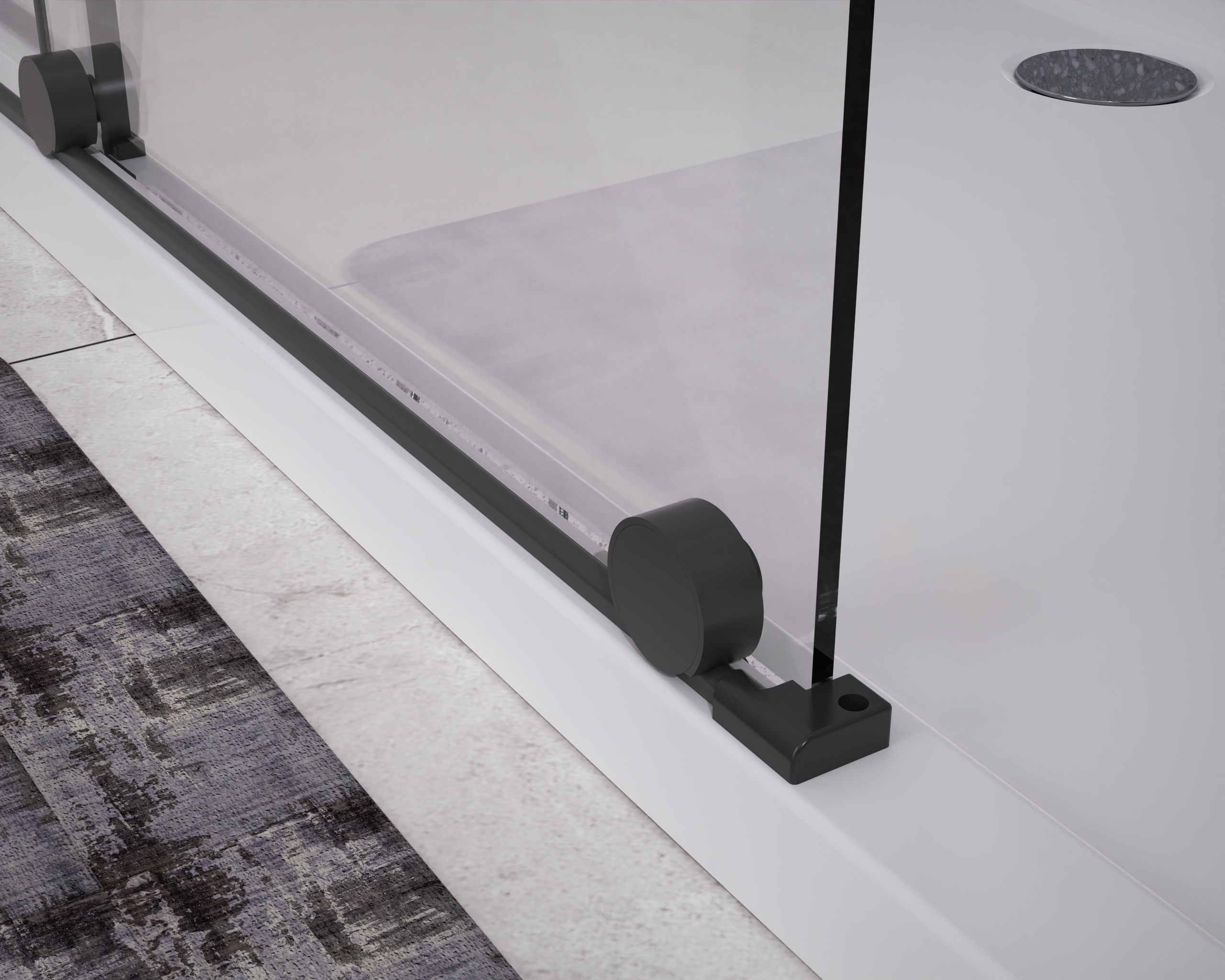 Sea-Horse Creative ścianka prysznicowa walk-in 100 cm czarny mat/szkło przezroczyste BK258T10K