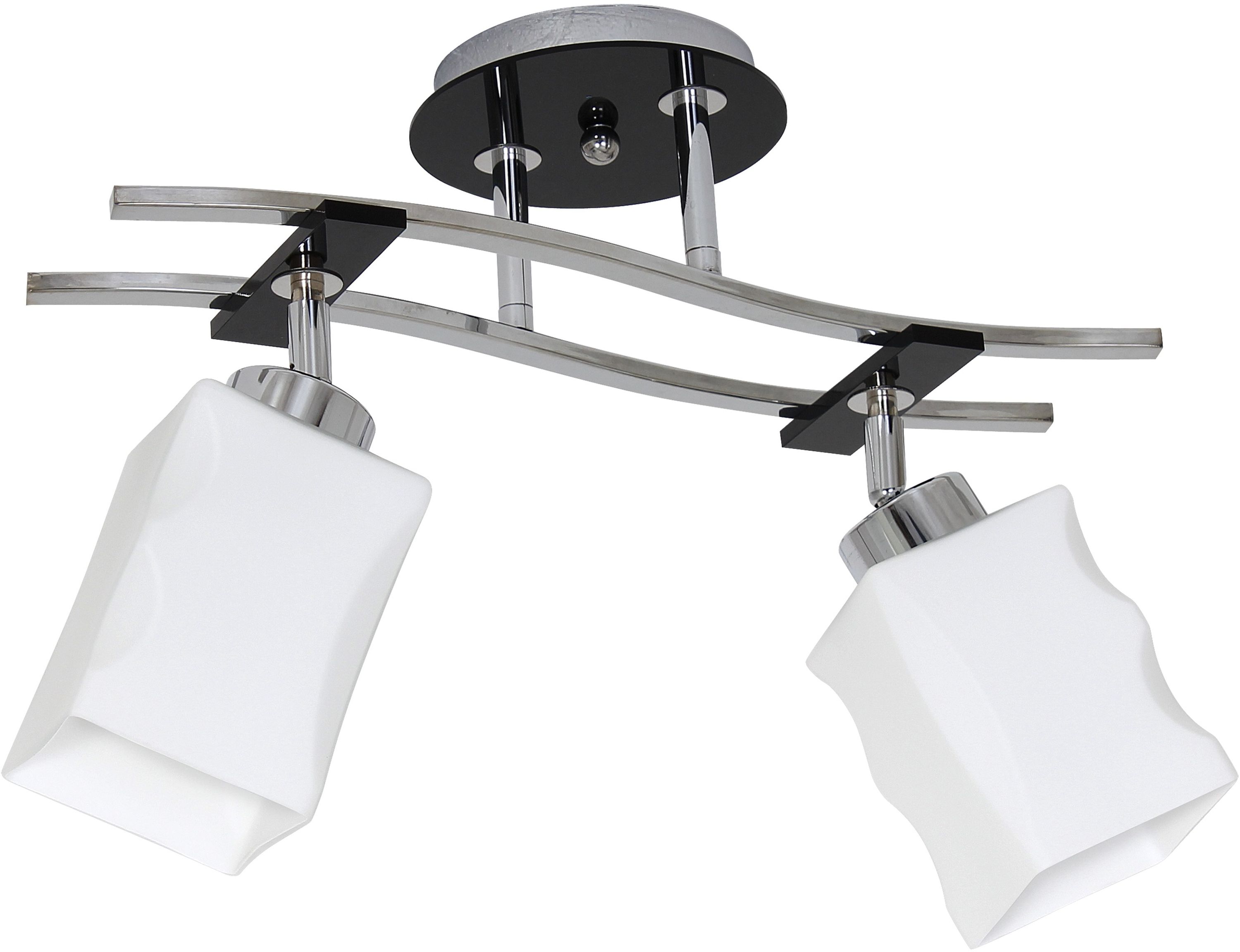 Luminex Derby lampa podsufitowa 2x60 W czarna-chrom 0789