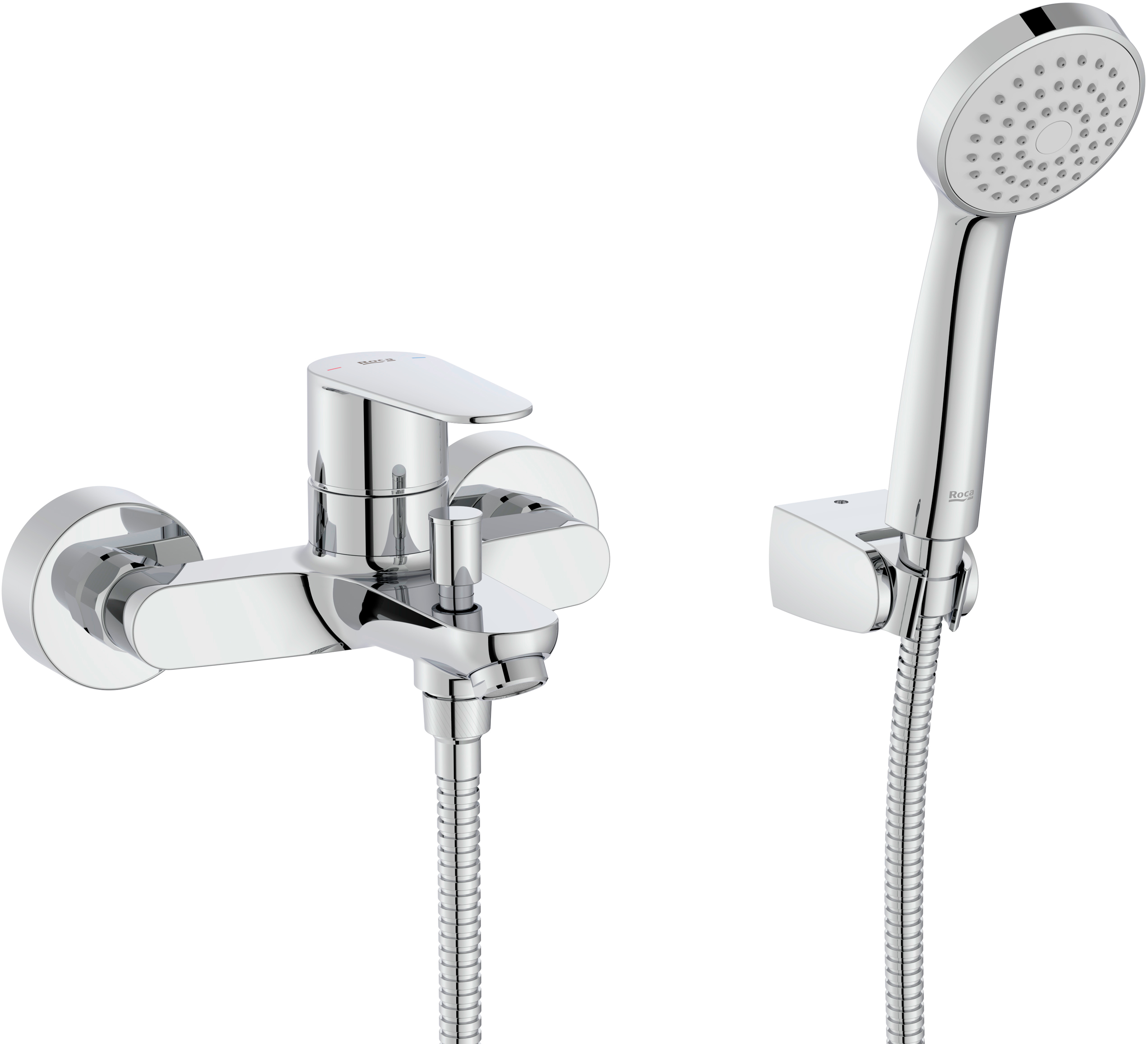 Roca Victoria Plus bateria wannowo-prysznicowa ścienna chrom A5A014FC00