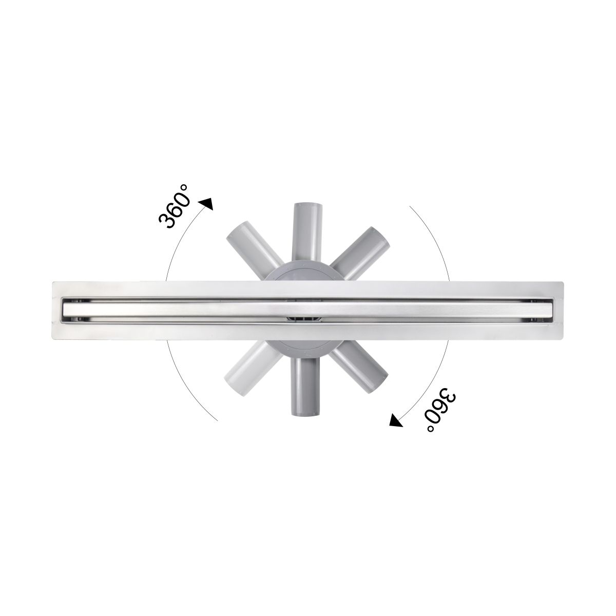 Hagser Iris Slim odpływ prysznicowy liniowy 100 cm ruszt odwracalny stal nierdzewna szczotkowana HGR11000030 - Wysyłka w 24h