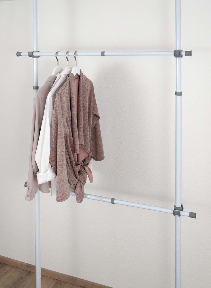 Wenko Herkules drążek teleskopowy do ubrań 2 szt biały/szary 50616100 - Wysyłka w 24h