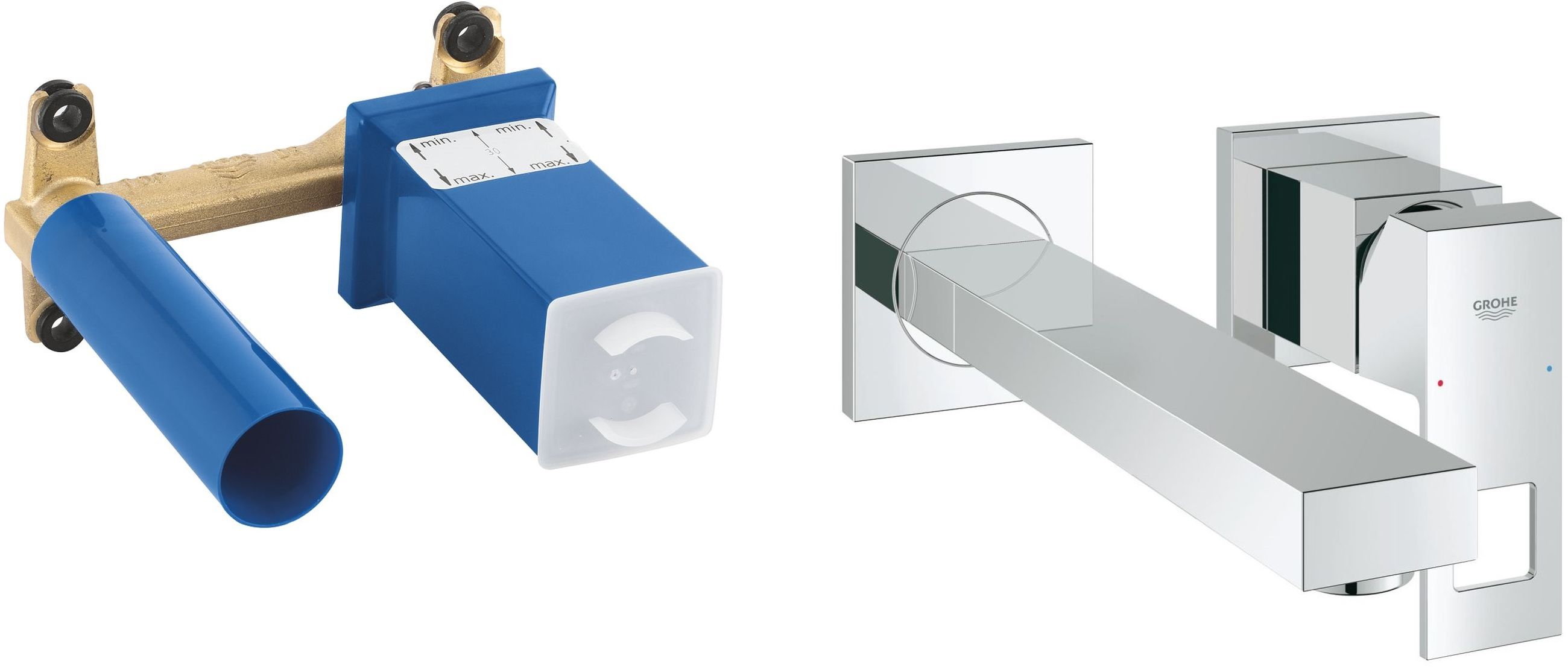 Zestaw Grohe Eurocube bateria umywalkowa podtynkowa 2-otworowa kompletna chrom (23447000, 23200002)