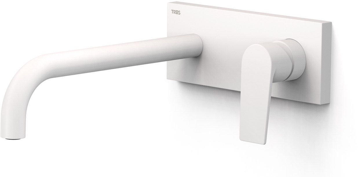 Tres Project bateria umywalkowa podtynkowa biała 21130032BM