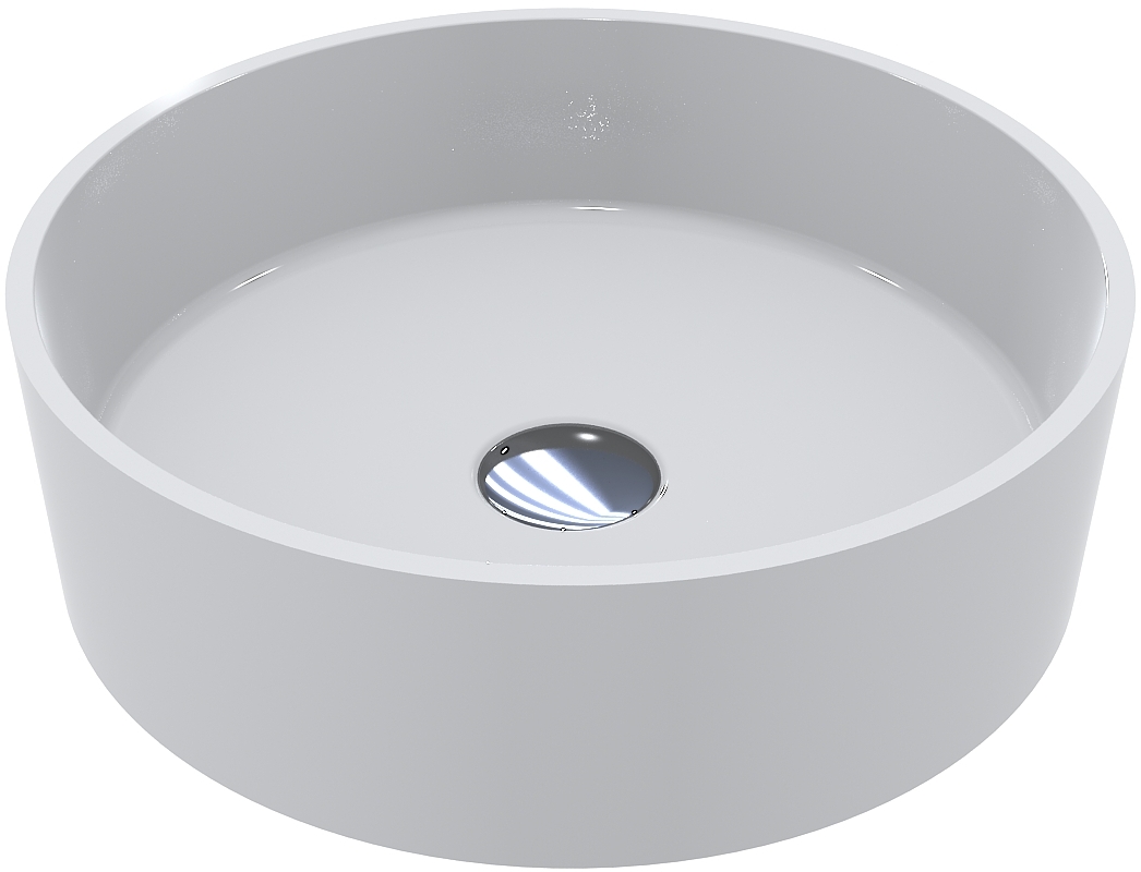 Miraggio Bergamo umywalka 38x38 cm okrągła nablatowa biała 0002671