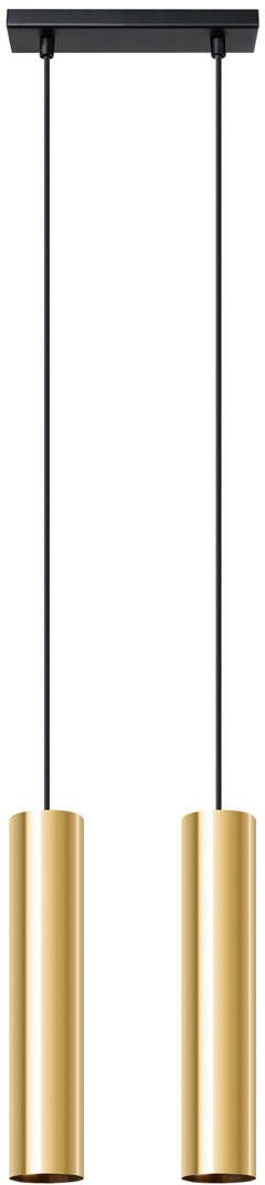 Sollux Lighting Lagos lampa wisząca 2x10W złoty połysk SL.1241