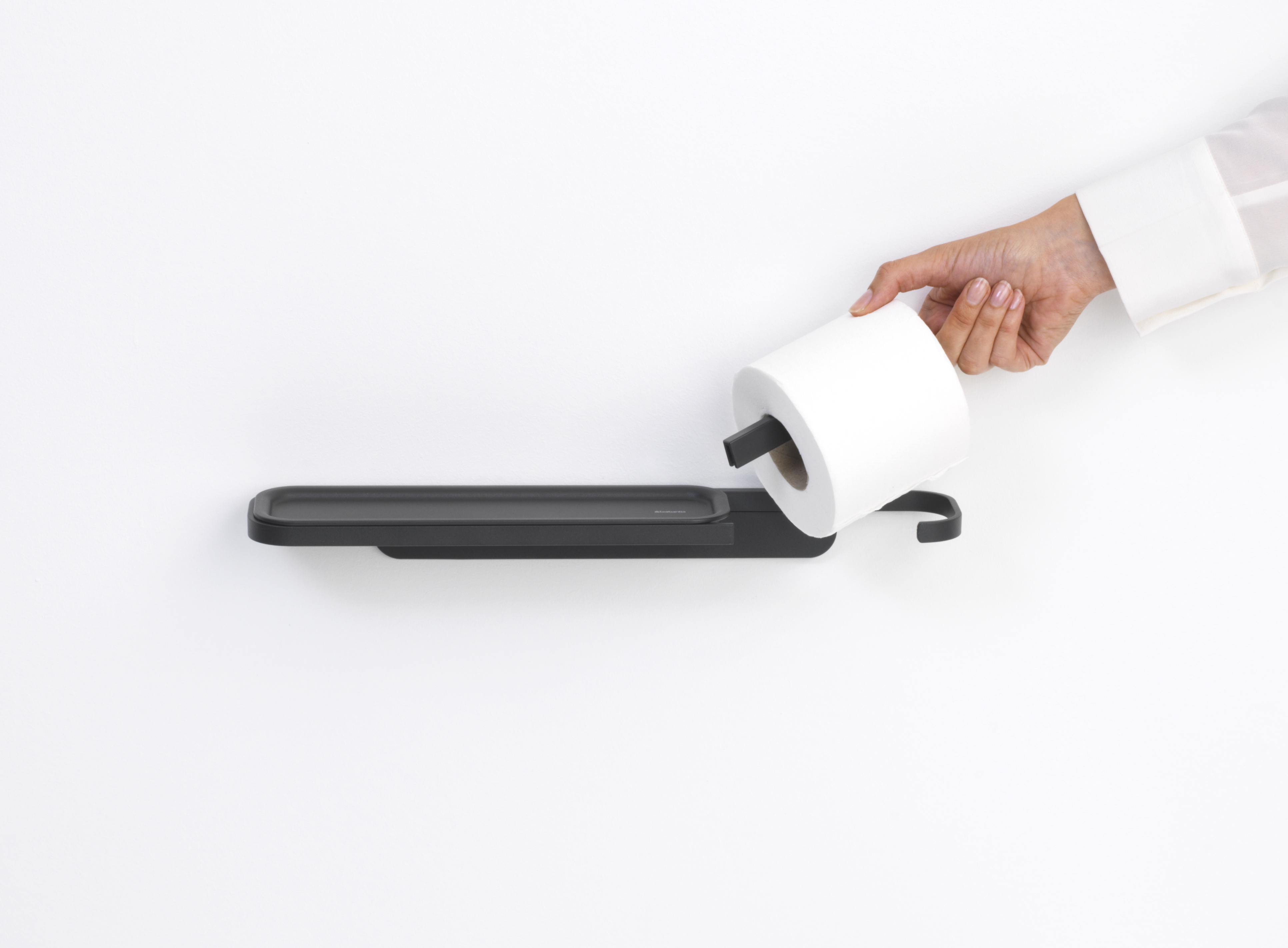 Brabantia MindSet uchwyt na papier toaletowy z półką grafit 303128 - Wysyłka w 24h