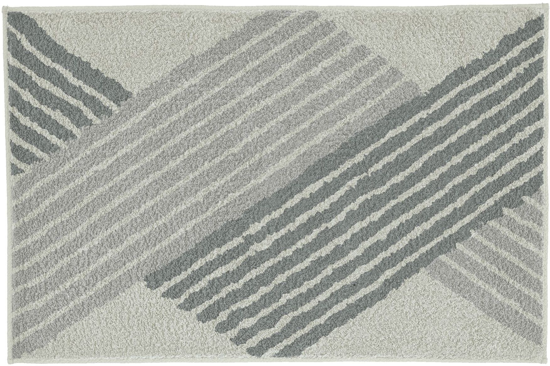 Kleine Wolke Cross dywanik łazienkowy 55x65 cm poliester szary 9181901539