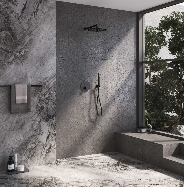 Kronenbach Smart Push bateria wannowo-prysznicowa podtynkowa termostatyczna czarna 19044002SM - Wysyłka w 24h