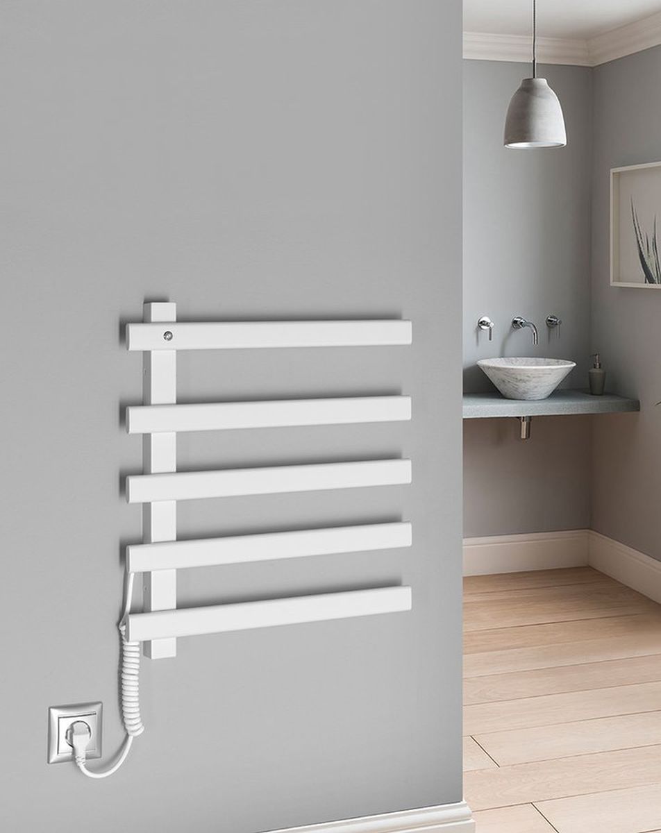 Sapho Elcor grzejnik łazienkowy 48x52 cm elektryczny biały mat EB520