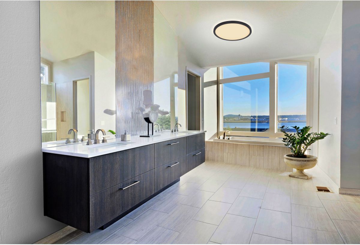 Globo Lighting Sapana plafon 1x24W LED czarny/satynowy 41562-24B