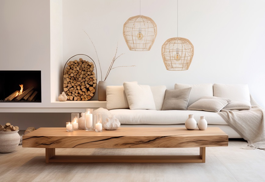 Nowodvorski Lighting Haiti lampa wisząca 1x25 W biała-drewno 11164