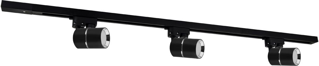 Strühm Dior zestaw szynoprzewód z reflektorami 3x35 W czarny-chrom 04258