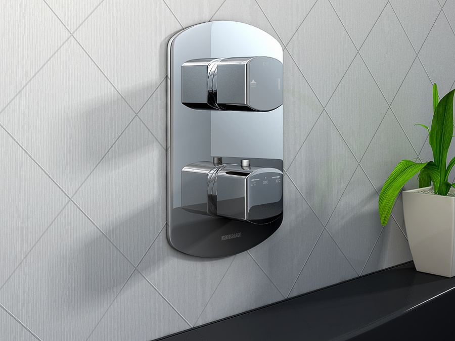 Kohlman Foxal bateria wannowo-prysznicowa podtynkowa termostatyczna chrom QW432F