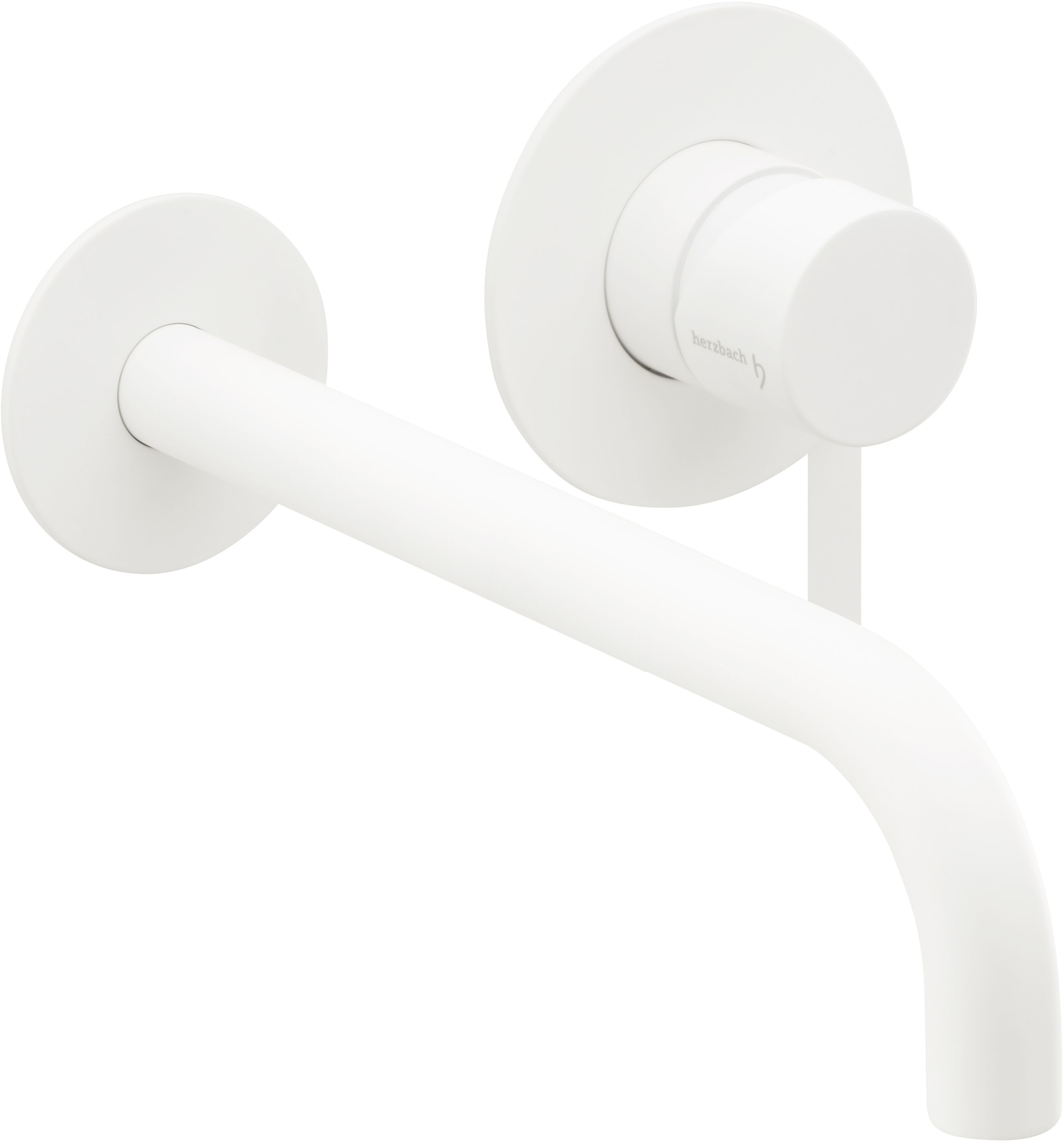 Herzbach Deep White bateria umywalkowa podtynkowa biały mat 23.203757.1.07