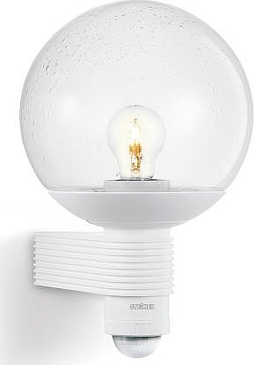 Steinel L 400 S kinkiet zewnętrzny 1x60W z czujnikiem ruchu biały/szkło ST611118