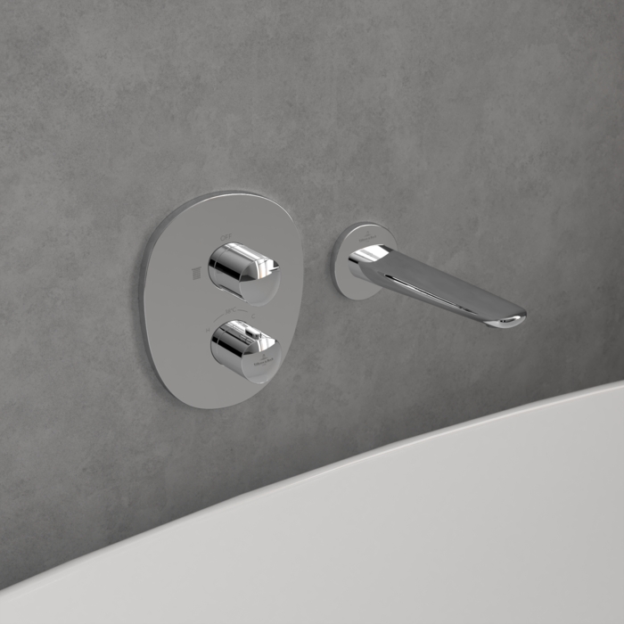 Villeroy & Boch Antao bateria wannowo-prysznicowa podtynkowa z termostatem chrom TVS11100100061